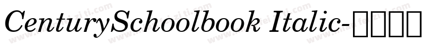 CenturySchoolbook Italic字体转换